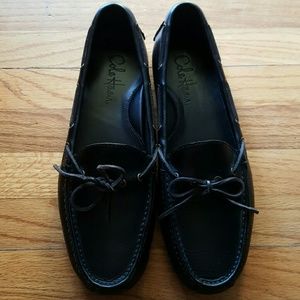 COLE HAAN Black Leather Loafers
